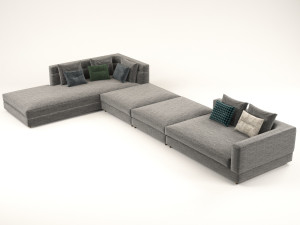 wise corner sofa 3D Model