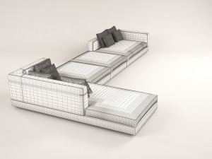 wise corner sofa 3D Model