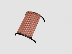 street simple bench 3D 모델