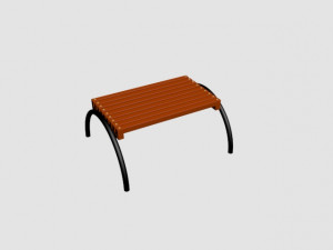 street simple bench 3D-Modell