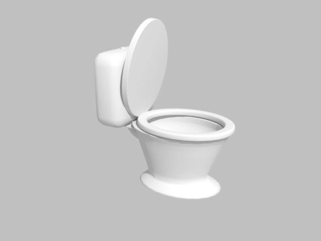 toilet 3D Model .c4d .max .obj .3ds .fbx .stl .blend 