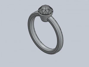 anello di diamanti Modello di stampa 3D