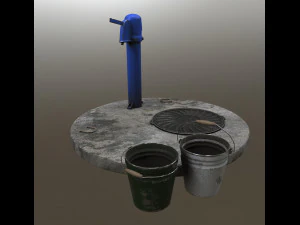 古いソビエトのウォーターポンプ 3Dモデル