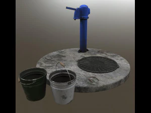 old soviet water pump 3D Model