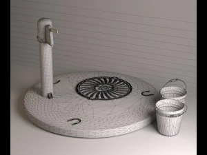 old soviet water pump 3D Model