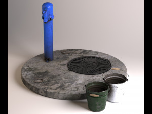 old soviet water pump 3D Model