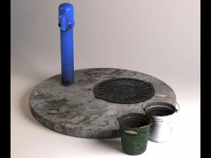 old soviet water pump 3D Model