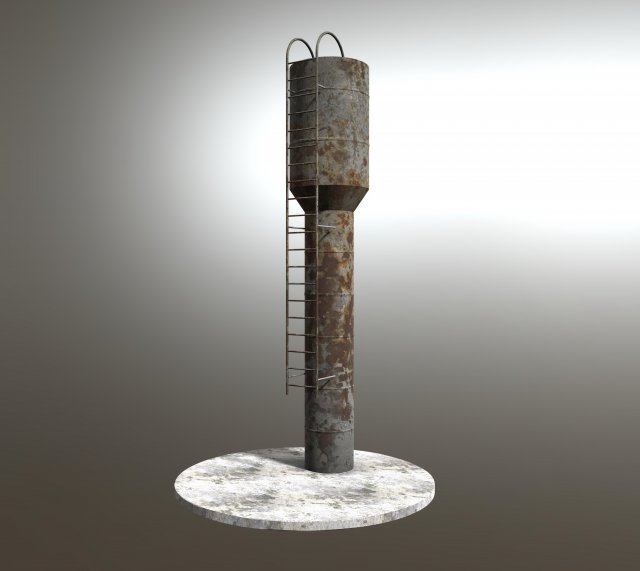 old soviet water tower Modello 3D .c4d .max .obj .3ds .fbx .stl .blend 