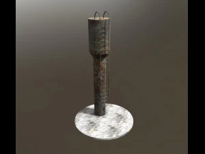old soviet water tower 3D Model