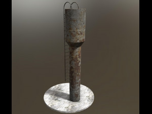 old soviet water tower Modello 3D