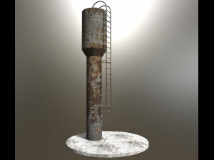 old soviet water tower Modello 3D