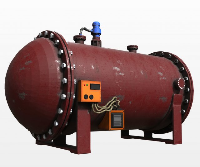 industrial air tank 3D मॉडल .c4d .max .obj .3ds .fbx .stl .blend 