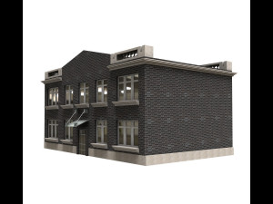 colonial house Modello 3D