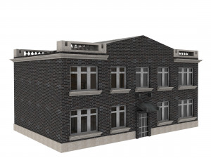 colonial house Modello 3D