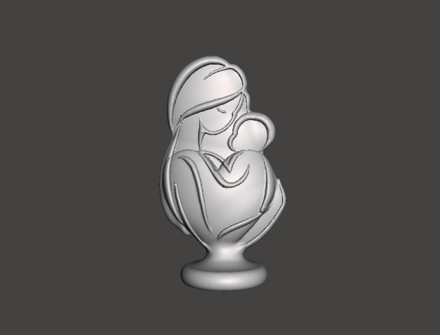 Mother and Baby 3D Print Model .c4d .max .obj .3ds .fbx .stl .blend 
