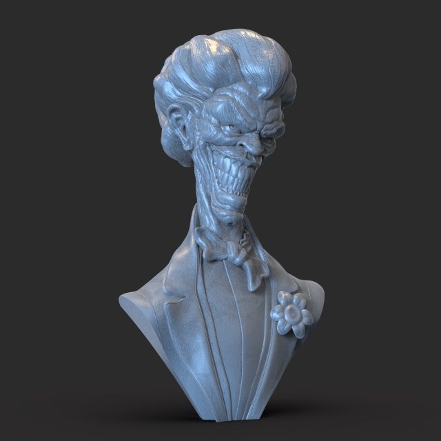 joker 3D Print Model .c4d .max .obj .3ds .fbx .stl .blend 