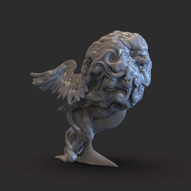 chimera car ornament Modelo de impresión 3D .c4d .max .obj .3ds .fbx .stl .blend