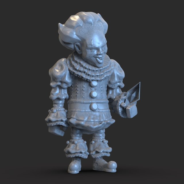 it pennywise the clown 3D Print Model .c4d .max .obj .3ds .fbx .stl .blend 