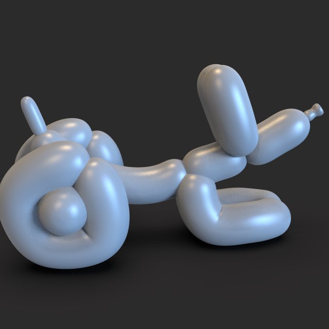 balloon dog 3D Print Model .c4d .max .obj .3ds .fbx .stl .blend 