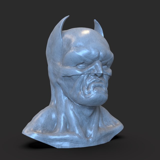batman bust 3D प्रिंट मॉडल .c4d .max .obj .3ds .fbx .stl .blend 