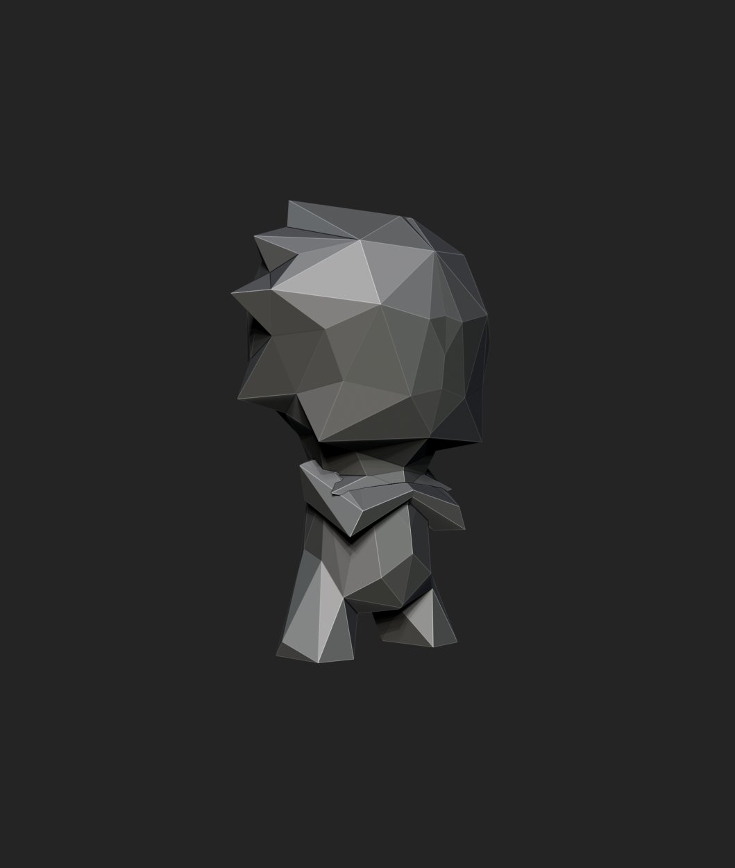 Бесплатные 3д модели obj. Hollow Knight 3d model Low Polygon.
