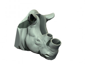 rhinoceros head 3D Print Model