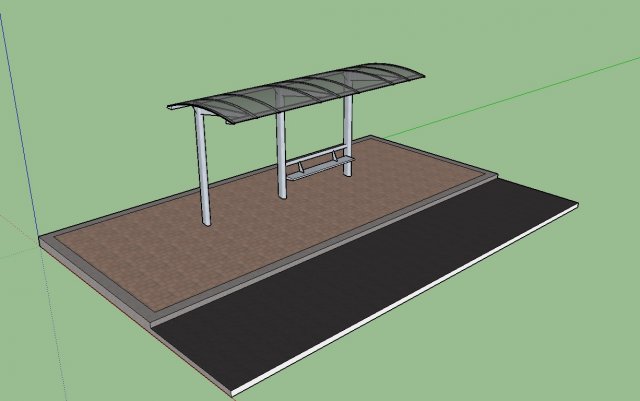 bus stop paradero de autobus Modèle 3D .c4d .max .obj .3ds .fbx .stl .blend 