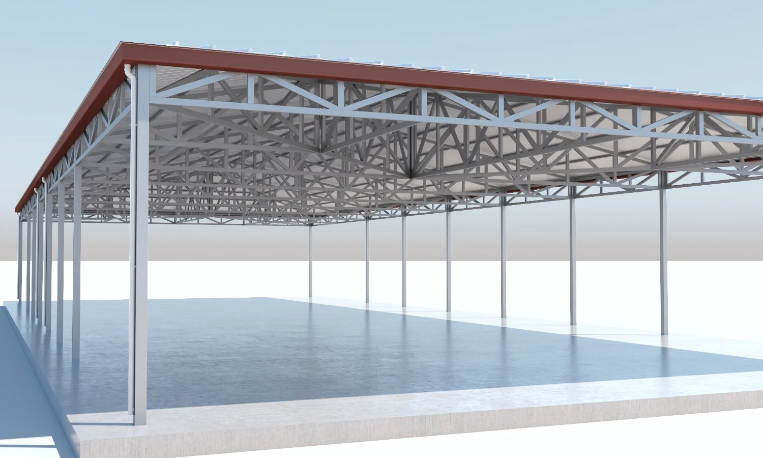steel roof 3D Model .c4d .max .obj .3ds .fbx .stl .blend 
