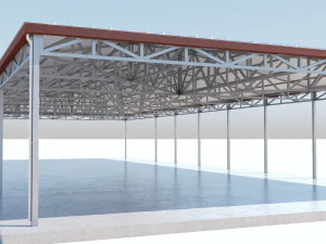 stalowy dach Model 3D
