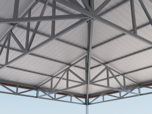 steel roof 3D 模型