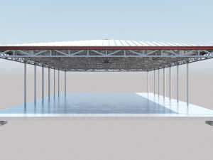 steel roof 3D 模型