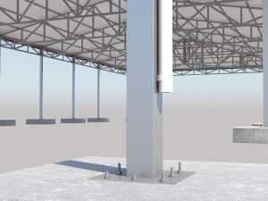 steel roof 3D 模型