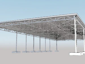 steel roof 3D Model