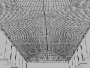 steel roof 3D 模型