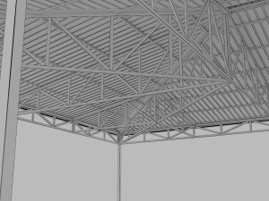 steel roof 3D 模型