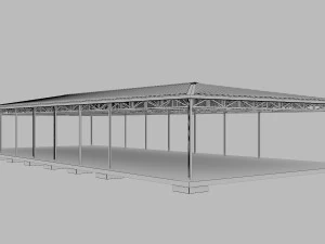 steel roof 3D Model