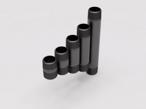 steampunk tree quarter inch steam-pipe set 3D 모델