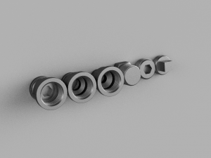 steampunk tree quarter inch reducers and plugs 3D 모델