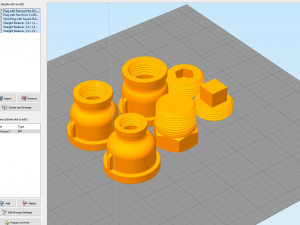 steampunk tree quarter inch reducers and plugs Modello 3D