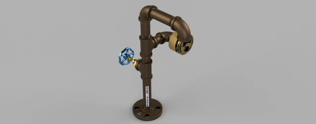 스팀펑크 램프 3D 모델 .c4d .max .obj .3ds .fbx .stl .blend 