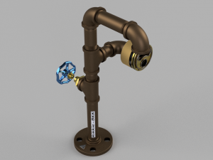 steampunk lamp 3D 모델