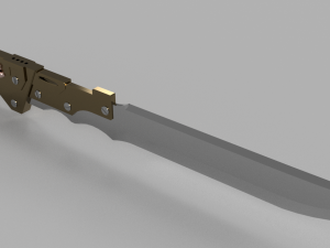 cosplay steampunk sword 3D Baskı Modeli
