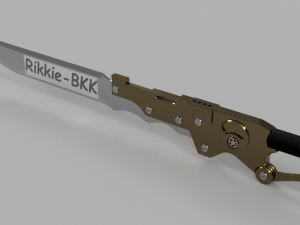 cosplay steampunk sword 3D Baskı Modeli