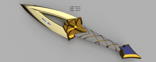 league of legends akali dagger Modelo de Impressão 3D .c4d .max .obj .3ds .fbx .stl .blend 