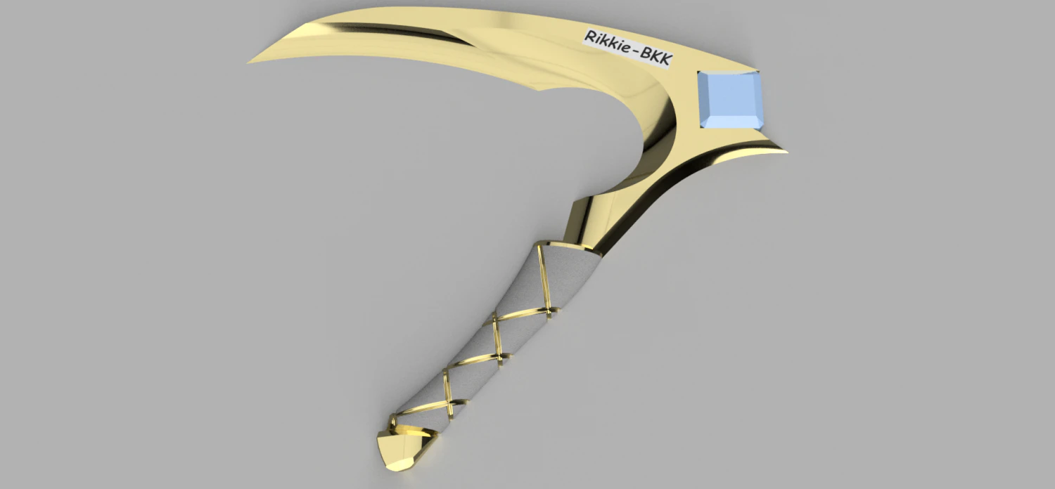 league of legends akali sickle kda 3D Print Model .c4d .max .obj .3ds .fbx .stl .blend 