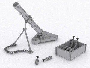 mortar 3D Model