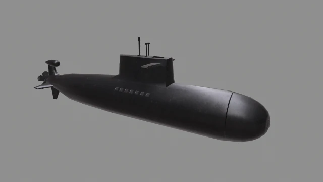 潜水艦 3Dモデル .c4d .max .obj .3ds .fbx .stl .blend