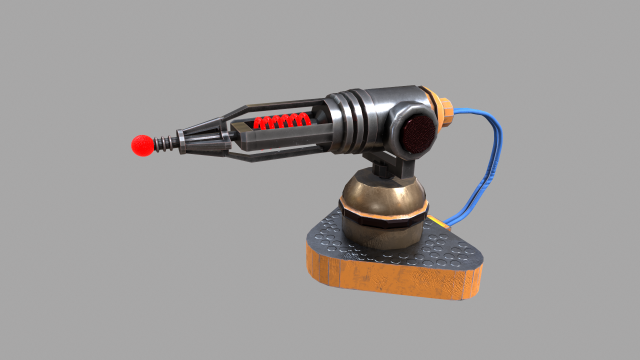 laser cannon 3D 모델 .c4d .max .obj .3ds .fbx .stl .blend 