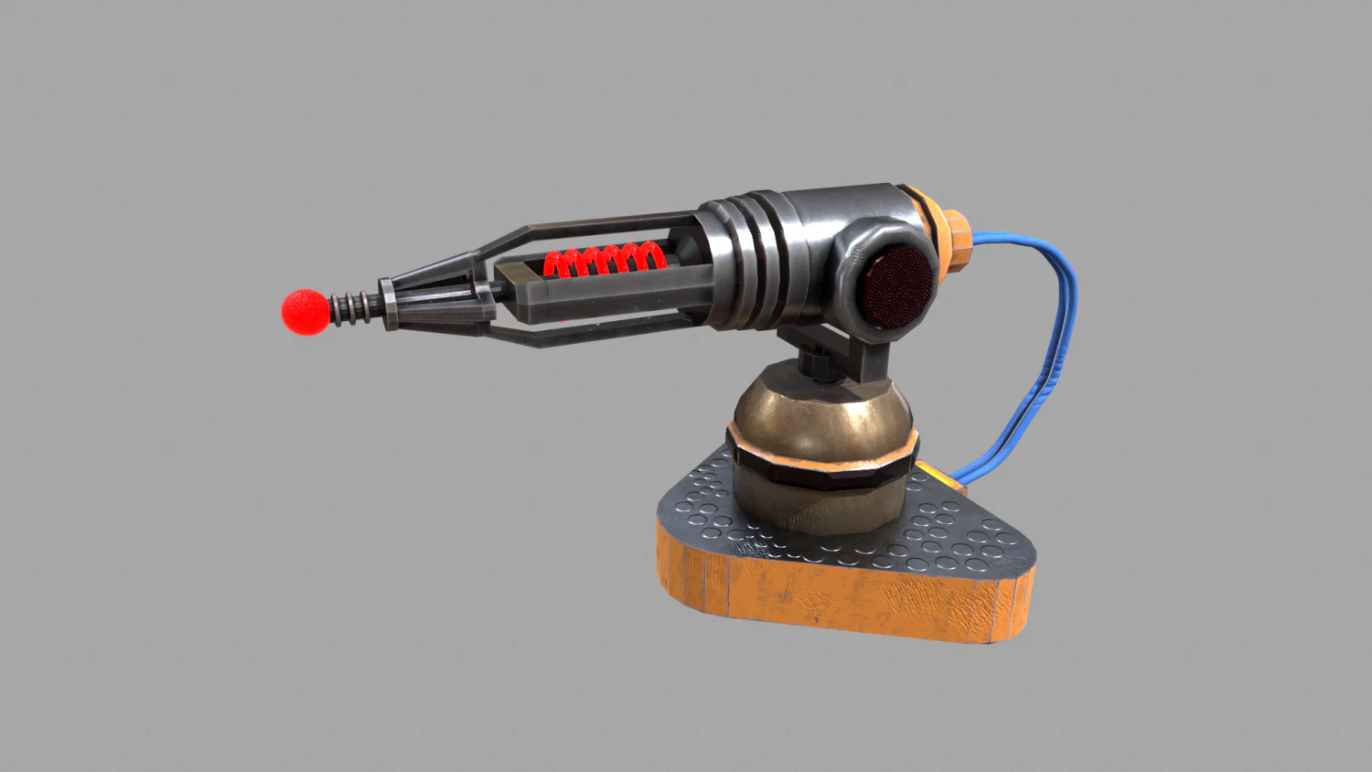 laser cannon 3D Model .c4d .max .obj .3ds .fbx .stl .blend 