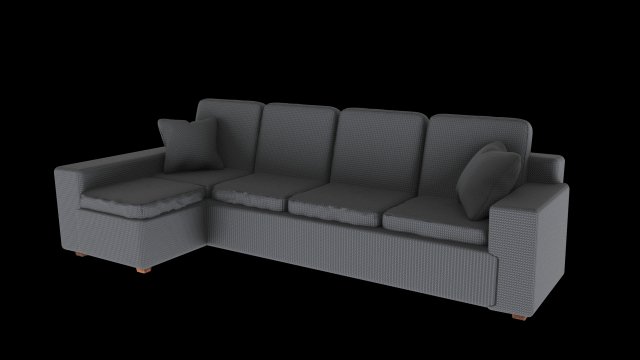 l-shaped sofa 3D Model .c4d .max .obj .3ds .fbx .stl .blend 
